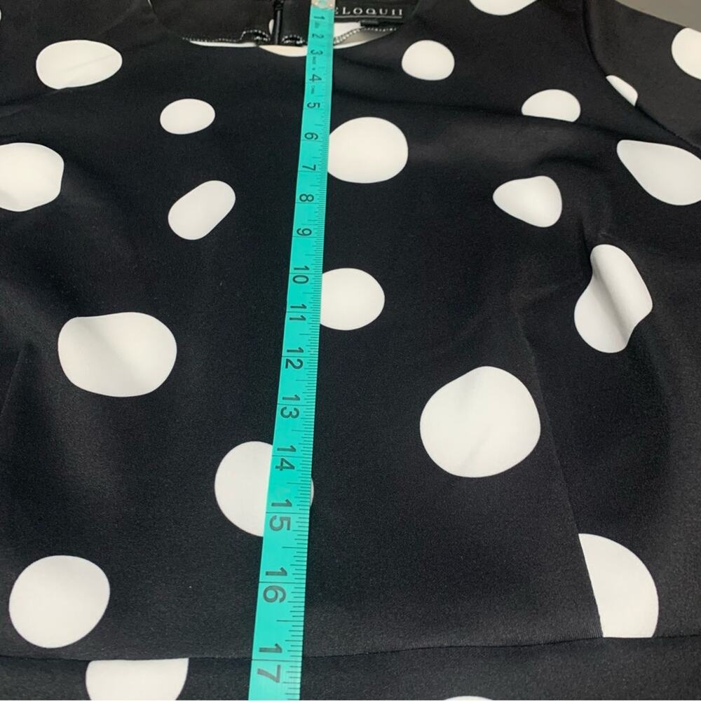 Polka Dot Dress Size 18 NEW ELOQUII Scuba Dress Black and White - Picture 9 of 15